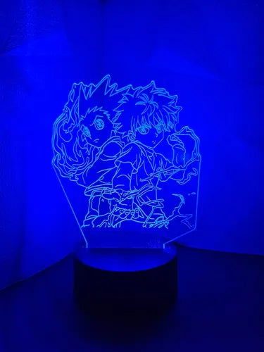 Lámpara Gon Y Killua Hunter X Led Ilusión Decoración Fan Art