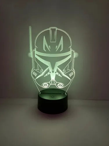 Lámpara Casco Capitan Rex Star Wars Led Fan Art