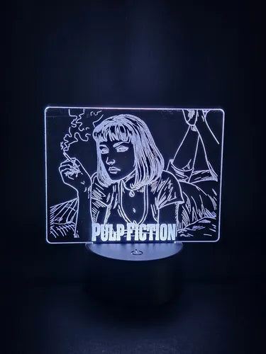 Lampara Led Pulp Fiction Decoración Ilusion 3d