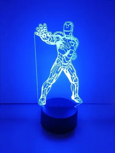 Lampara Led 3d Iron Man Avengers