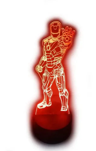 Lampara Led 3d Iron Man El Hombre De Hierro Marvel Avengers