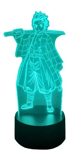 Lámpara Led Tanjiro Demon Slayer Kimetsu No Yaiba Art Line