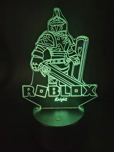 Lámpara Roblox Knight Juego Led Ilusión Decoración Fan Art