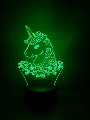 Unicornio Decoracion Lámpara Led Animado Artline Infantil Negro