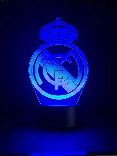 Real Madrid Fútbol Lampara Led Ilusion 3d Fanart