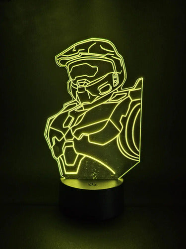 Halo Chief Master Lámpara Led Fanart Game Decoracion