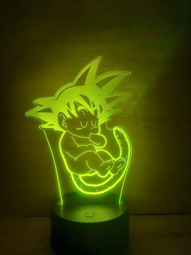 Lámpara Led Goku Bebe Dragon Ball Fanart Decorativa