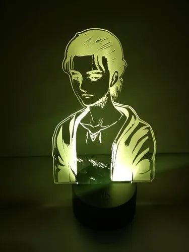 Lampara Led 3d Eren Jaeger Shingeki No Kyojin