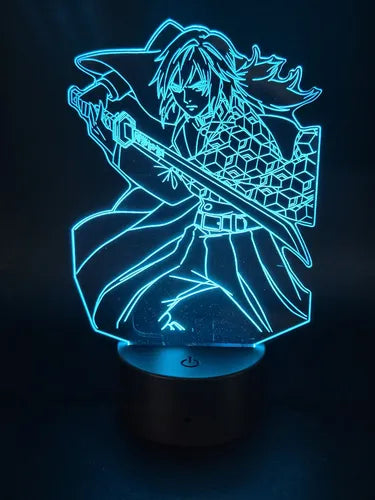 Lámpara Led Tomioka Demon Slayer Kimetsu No Yaiba Art Line