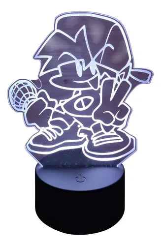 Lampara Led 3d Boyfriend Friday Night Funkin Fnf Decoración