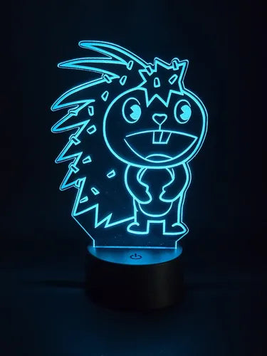 Lámpara Flaky Happy Tree Friends Led Ilusión 3d Decoración Flaky