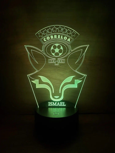 Lámpara Led Cobreloa Calama Equipo Futbol Fanart Decoración