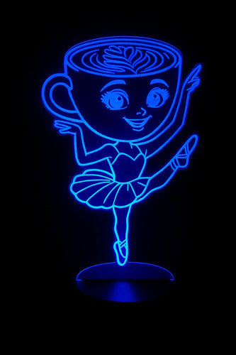 Lámpara Bailarina Capuchina Led Ilusión Decoración Fanart