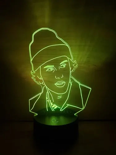 Lampara Led Justin Bieber Cantante Decoración Art Line