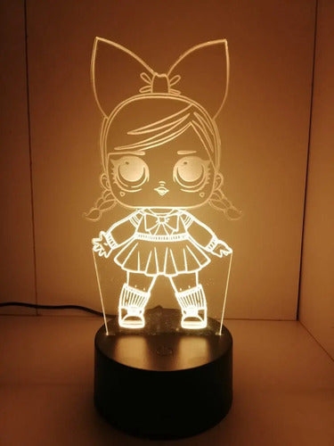 Lampara Led 3d Muñeca Lol Surprise