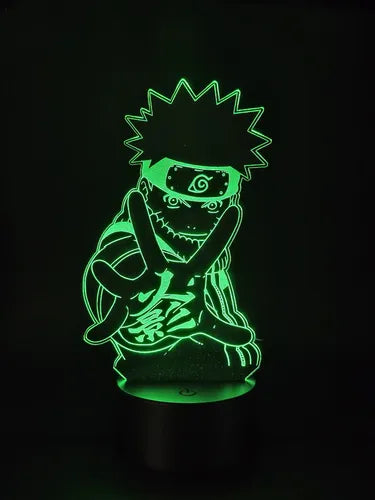 Lampara Led Ilusión 3d Naruto Decoración Anime
