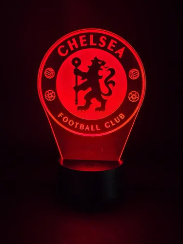 Chelsea Fútbol Club Lampara Led Ilusion 3d Fanart