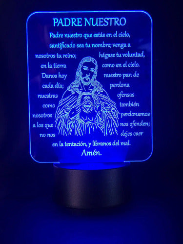 Oración Padre Nuestro Lámpara Led Protección Hogar
