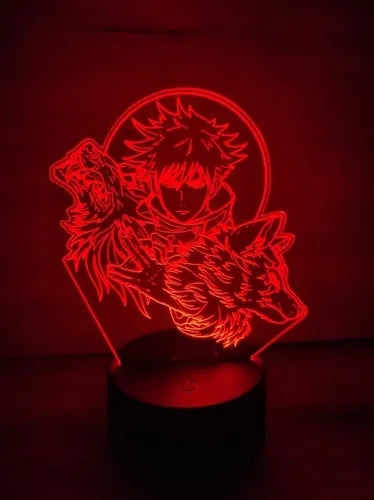 Lampara Led 3d Megumi Fushiguro Jujutsu Kaisen Decoración