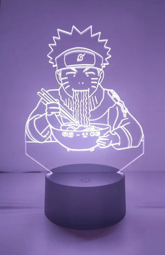 Lampara Led Ilusión 3d Naruto Ramen Decoración Anime