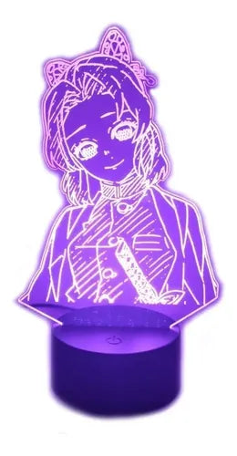 Lampara Led 3d Shinobu Kocho Kimetsu No Yaiba