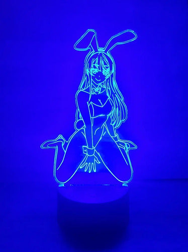 Lampara Led 3d Bunny Girl Mai Sakurajima Seishun Buta Yarou