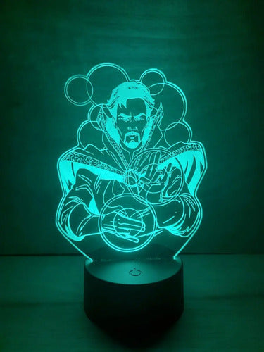 Doctor Strange Lampara Led Ilusion 3d Marvel Comics Avengers Negra