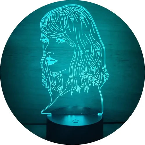 Lampara Led Taylor Swift Cantante Decoración Art Line