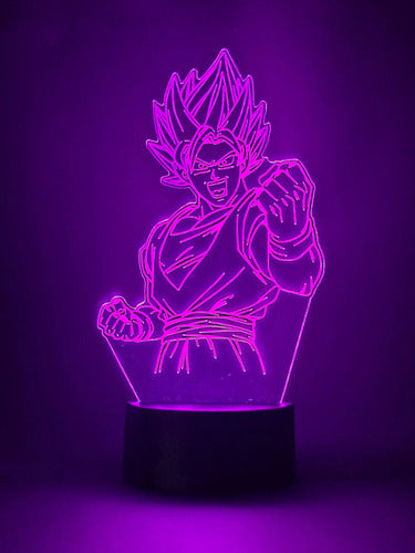Lampara Led Ilusión 3d Goku Dragon Ball Decoración Kakaroto