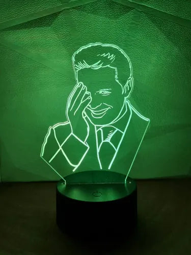 Luis Miguel Fanart Lámpara Led Ilusión 3d Decoración  Negro Otro