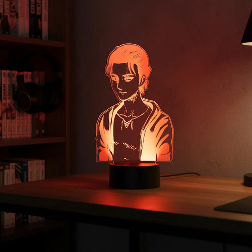 Lampara Led 3d Eren Jaeger Shingeki No Kyojin