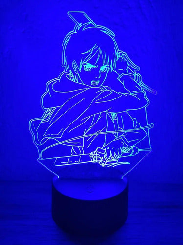 Eren Lampara Led Ilusion 3d Shingeki No Kyojin Snk Verde