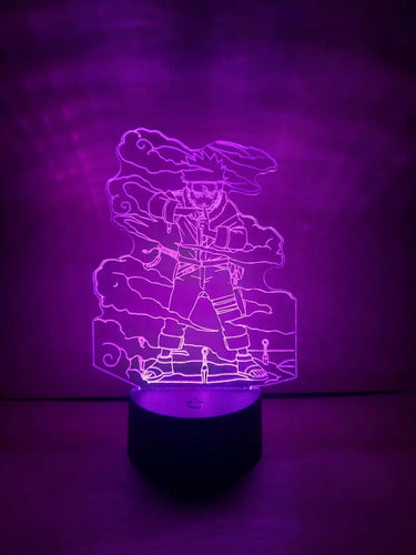 Naruto Jutsu Lámpara Led Ilusión 3d Anime Manga Fanart