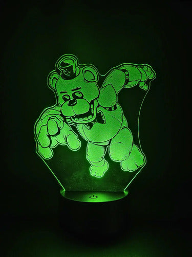 Freddy Five Nights At Freddy's Lámpara Led 3d Fnaf Luz