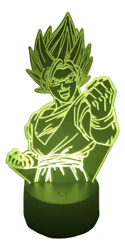 Lampara Led Ilusión 3d Goku Dragon Ball Decoración Kakaroto
