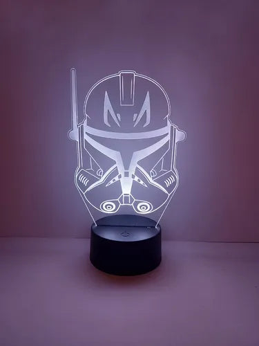 Lámpara Casco Capitan Rex Star Wars Led Fan Art