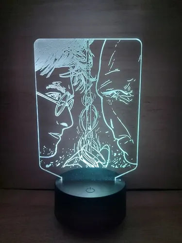 Harry Potter Lord Voldemort Lampara Led Ilusion 3d Varita Negro