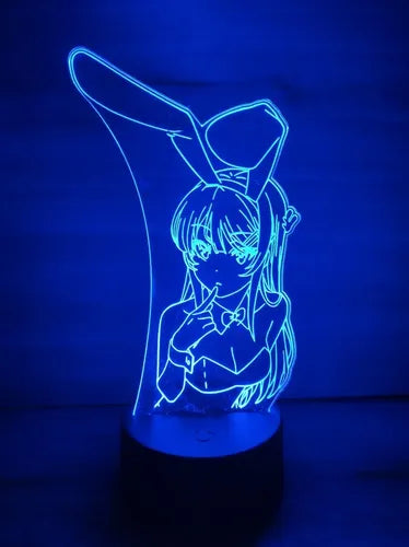 Lampara Led 3d Bunny Girl Mai Sakurajima Seishun Buta Yarou