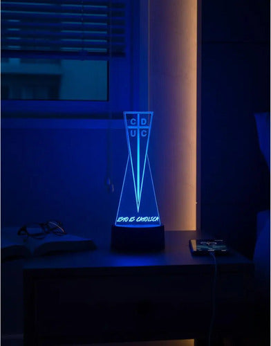 Lámpara Led Universidad Católica Equipo Futbol Fanart Deco