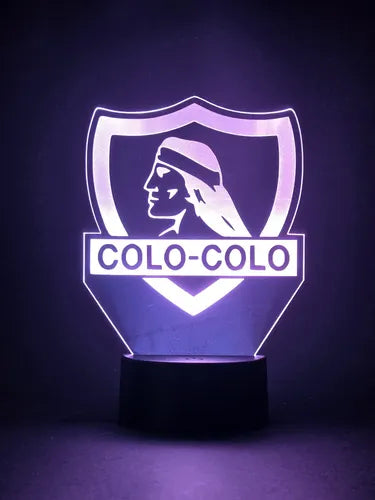 Lampara Led 3d Equipo Colo Colo  Negro Verde