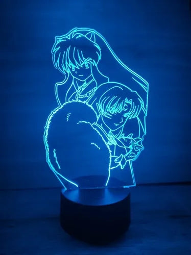 Lampara Led 3d Inuyasha Y Sesshomaru