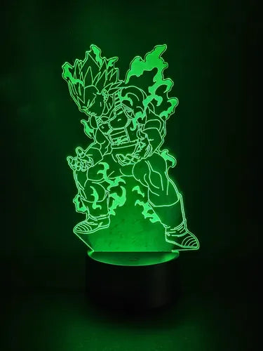 Vegeta Mega Instinto Dragon Ball Lámpara Led Luz Ilusión 3d