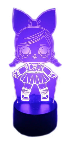 Lampara Led 3d Muñeca Lol Surprise