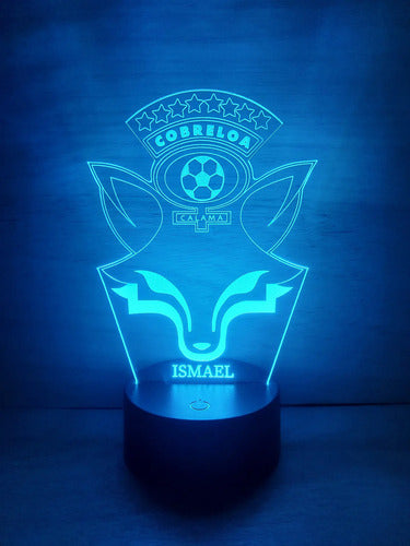 Lámpara Led Cobreloa Calama Equipo Futbol Fanart Decoración