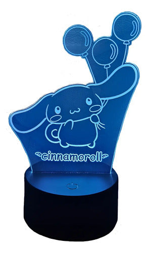 Cinnamoroll Lámpara Led Kawaii Fanart Serie Hello Kitty
