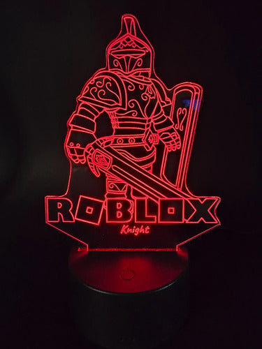 Lámpara Roblox Knight Juego Led Ilusión Decoración Fan Art