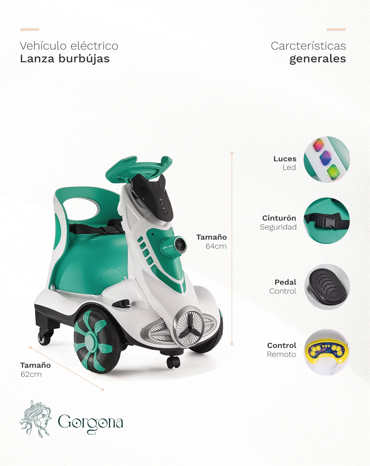 Vehículo Lanza Burbujas