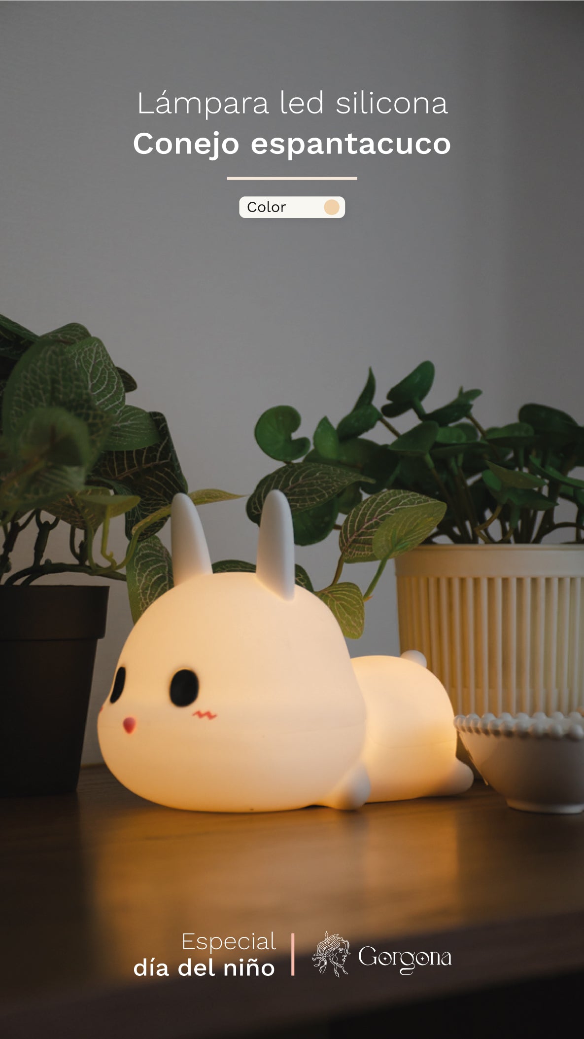 Conejo Silicona Luminoso